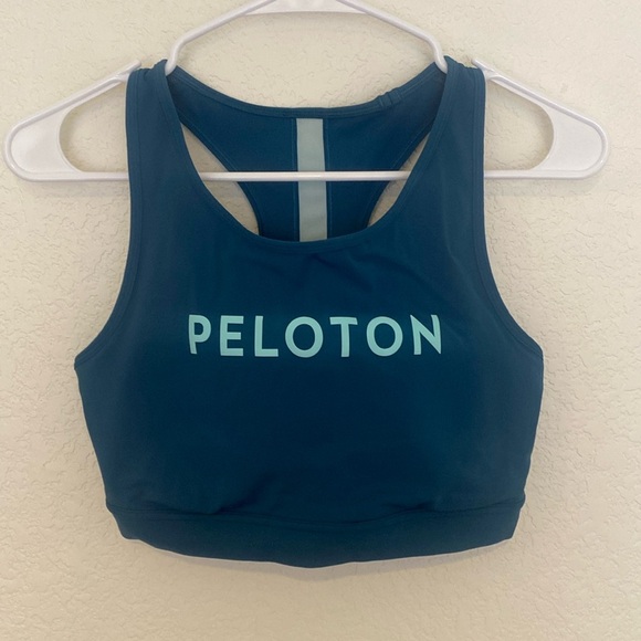 Peloton High Neck Bra Blue Green Medium - Picture 1 of 5